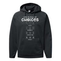 Life Is Full Of Choice Mahjong Player Chinese Mahjong Lover Performance Fleece Hoodie