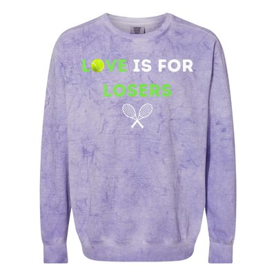 Love Is For Losers Tennis Colorblast Crewneck Sweatshirt