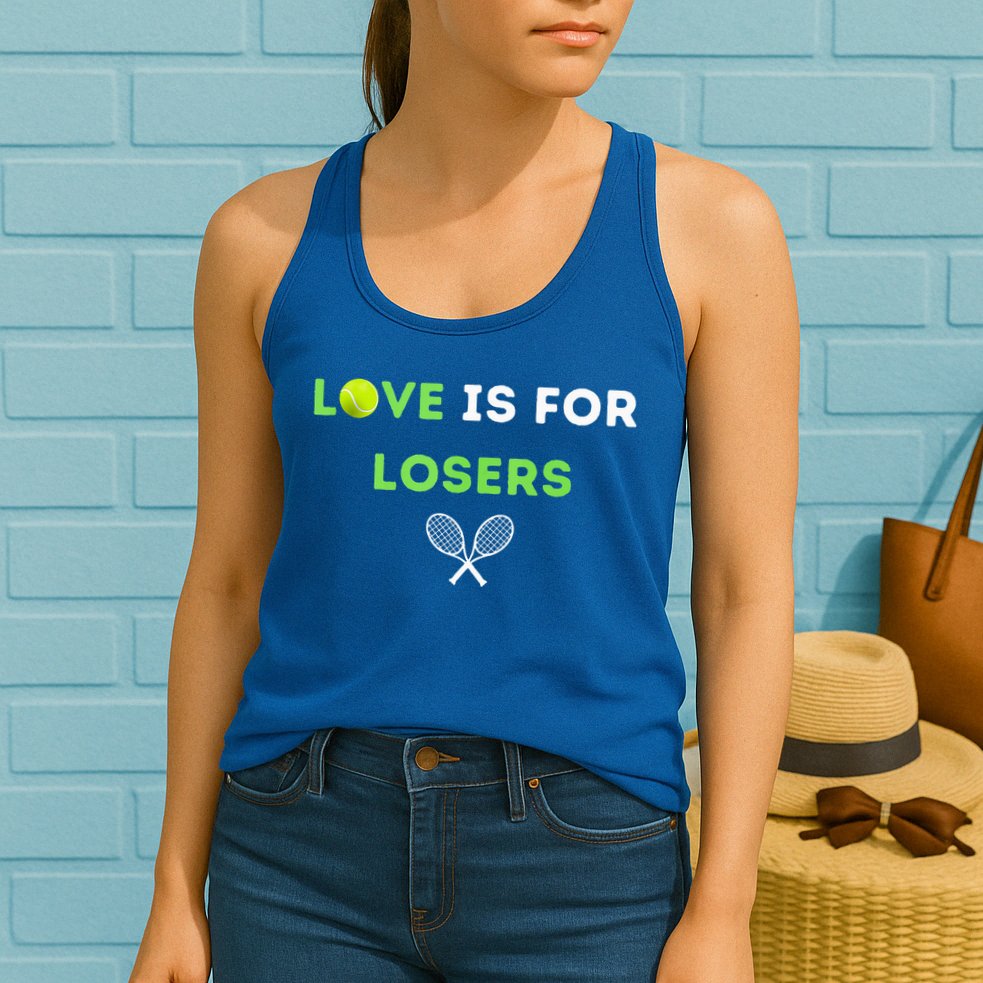 Love Is For Losers Tennis Womens Tank Top
