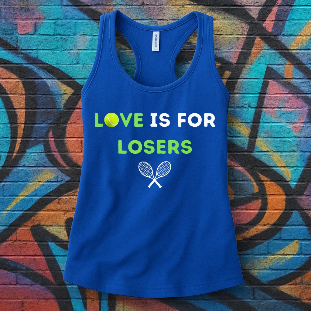 Love Is For Losers Tennis Womens Tank Top