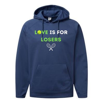 Love Is For Losers Tennis Performance Fleece Hoodie