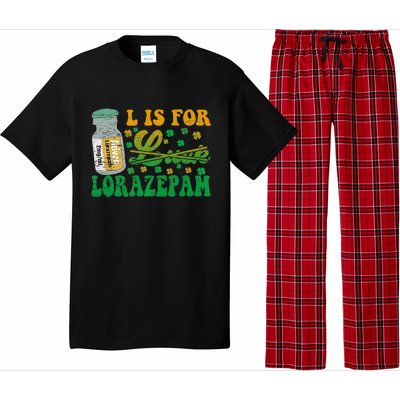 L Is For Lorazepam St Patrick's Day Nurse Pharmacist Crna Pajama Set