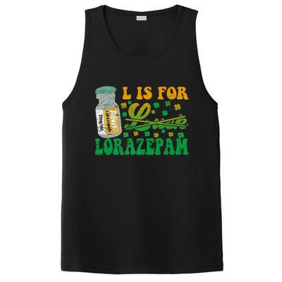 L Is For Lorazepam St Patrick's Day Nurse Pharmacist Crna PosiCharge Competitor Tank