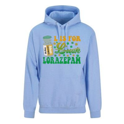 L Is For Lorazepam St Patrick's Day Nurse Pharmacist Crna Unisex Surf Hoodie