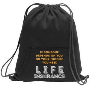 Life Insurance Financial Literacy Saying Financial Advisor Sweatshirt Cinch Pack Bag