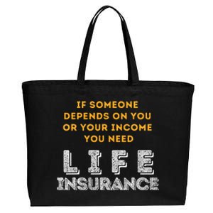 Life Insurance Financial Literacy Saying Financial Advisor Cotton Canvas Jumbo Tote