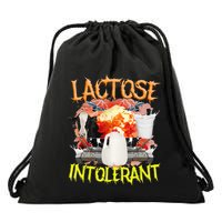 Lactose Intolerant  Funny Sarcasm Oddly Specific Meme Drawstring Bag