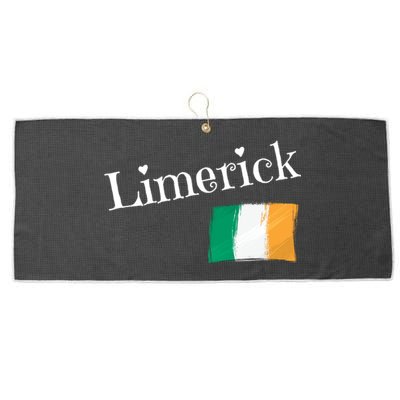 Limerick Ireland Flag Irish City Saint Patricks Day Gift Large Microfiber Waffle Golf Towel