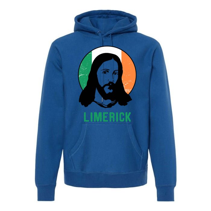 Limerick Ireland Flag Jesus St Patricks Day Cool Gift Premium Hoodie