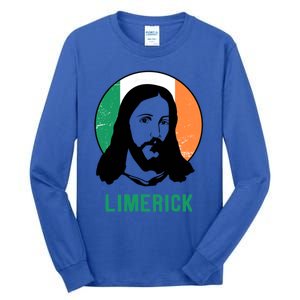 Limerick Ireland Flag Jesus St Patricks Day Cool Gift Tall Long Sleeve T-Shirt