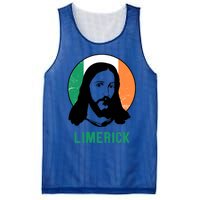 Limerick Ireland Flag Jesus St Patricks Day Cool Gift Mesh Reversible Basketball Jersey Tank