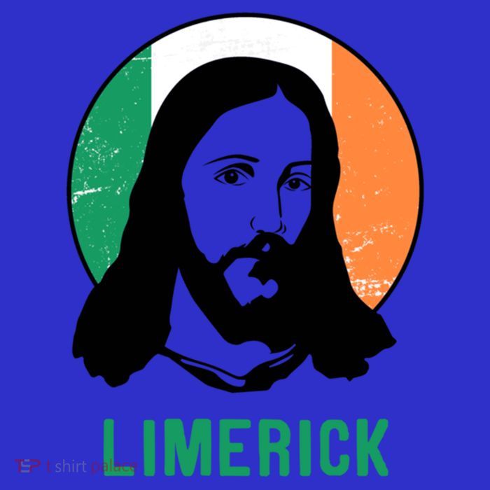 Limerick Ireland Flag Jesus St Patricks Day Cool Gift Premium T-Shirt