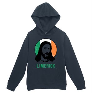 Limerick Ireland Flag Jesus St Patricks Day Cool Gift Urban Pullover Hoodie