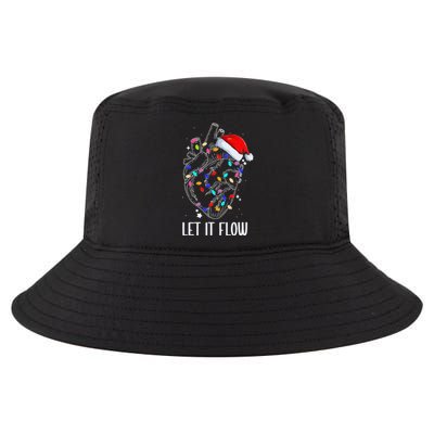 Let It Flow Anatomy Heart Cardiac Nurse Santa Hat Xmas Cool Comfort Performance Bucket Hat