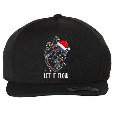 Let It Flow Anatomy Heart Cardiac Nurse Santa Hat Xmas Wool Snapback Cap