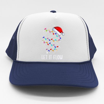 Let It Flow Anatomy Heart Cardiac Nurse Santa Hat Xmas Trucker Hat