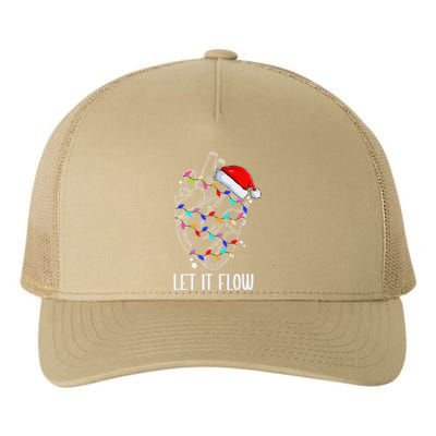 Let It Flow Anatomy Heart Cardiac Nurse Santa Hat Xmas Yupoong Adult 5-Panel Trucker Hat