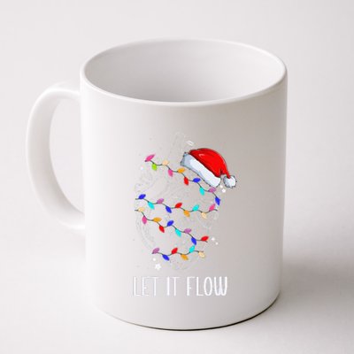 Let It Flow Anatomy Heart Cardiac Nurse Santa Hat Xmas Coffee Mug