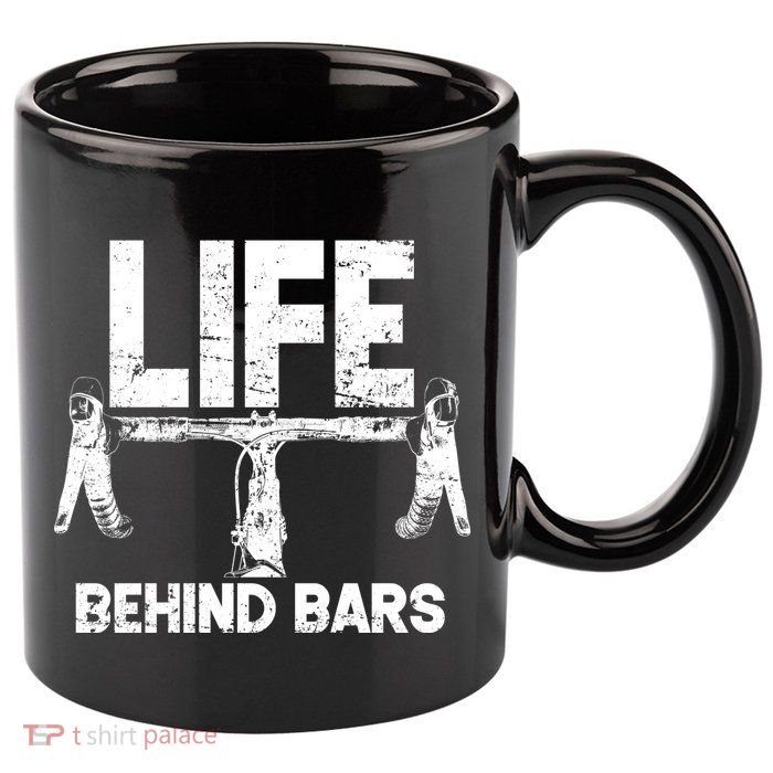 Life Behind Bars Bicycle  11oz C Handle Ceramic Mug