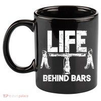 Life Behind Bars Bicycle  11oz C Handle Ceramic Mug