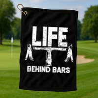 Life Behind Bars Bicycle  Golf Towel