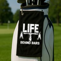 Life Behind Bars Bicycle  Golf Towel
