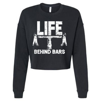 Life Behind Bars Bicycle  Cropped Pullover Crew