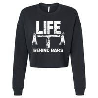 Life Behind Bars Bicycle  Cropped Pullover Crew