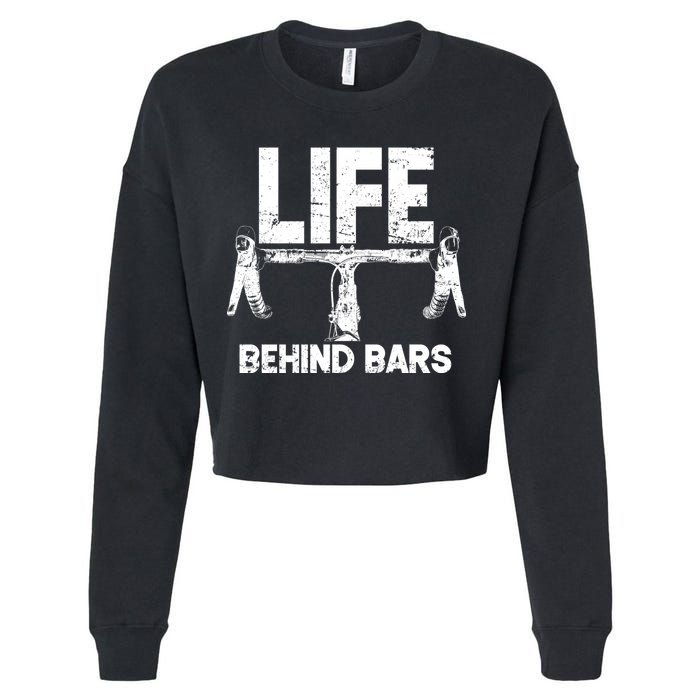 Life Behind Bars Bicycle  Cropped Pullover Crew