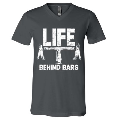 Life Behind Bars Bicycle  V-Neck T-Shirt
