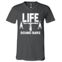 Life Behind Bars Bicycle  V-Neck T-Shirt