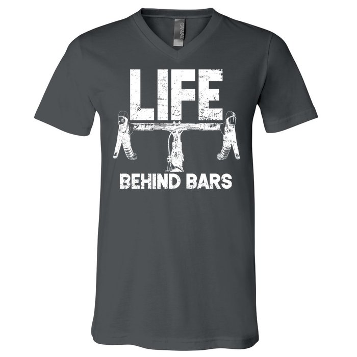 Life Behind Bars Bicycle  V-Neck T-Shirt