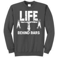 Life Behind Bars Bicycle  Tall Sweatshirt