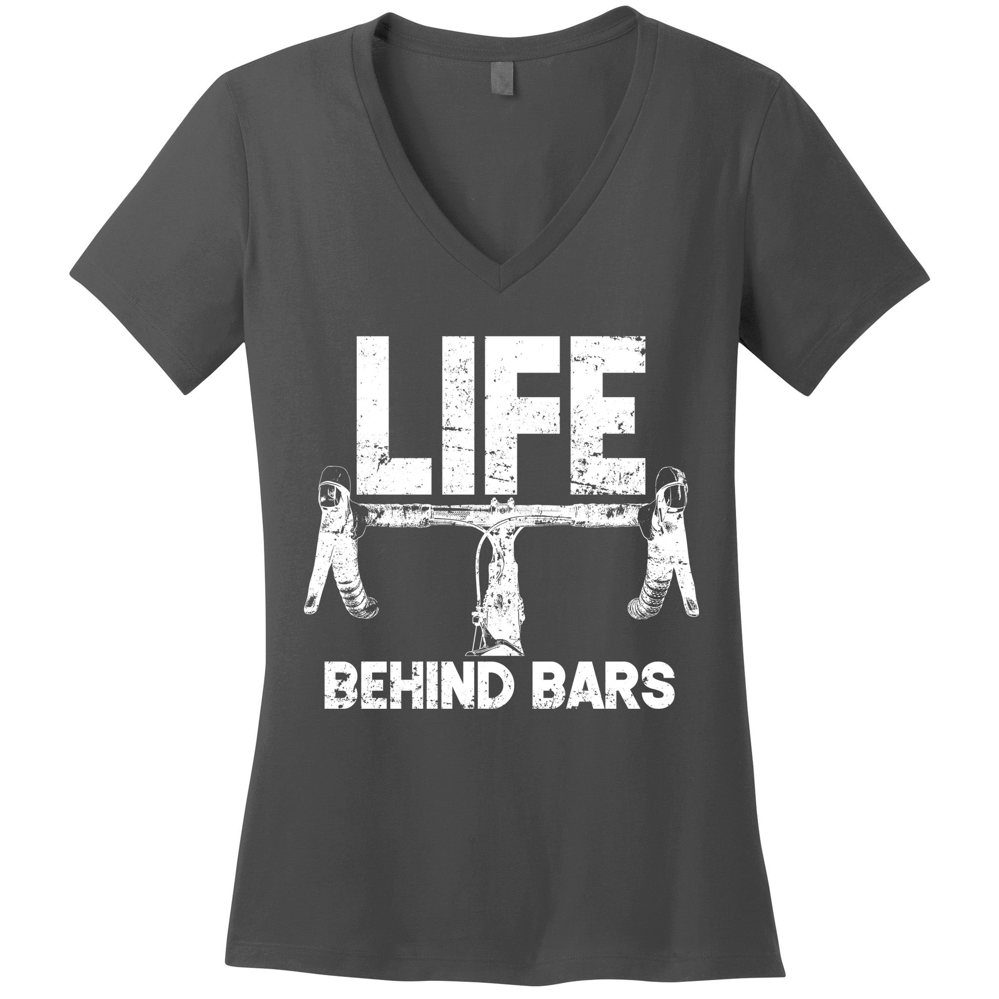 Life Behind Bars Bicycle  Women's V-Neck T-Shirt