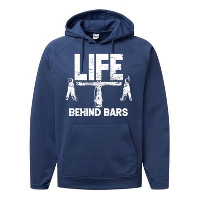 Life Behind Bars Bicycle  Performance Fleece Hoodie