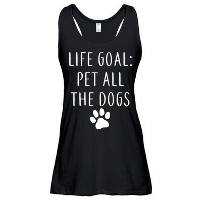 Life Goal Pet All Dogs Funny Ladies Essential Flowy Tank
