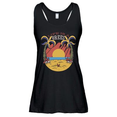 Life Is A Brees Ladies Essential Flowy Tank