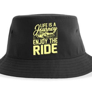 Life Is A Journey Enjoy The Ride Classic Car Sustainable Bucket Hat