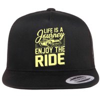 Life Is A Journey Enjoy The Ride Classic Car Flat Bill Trucker Hat