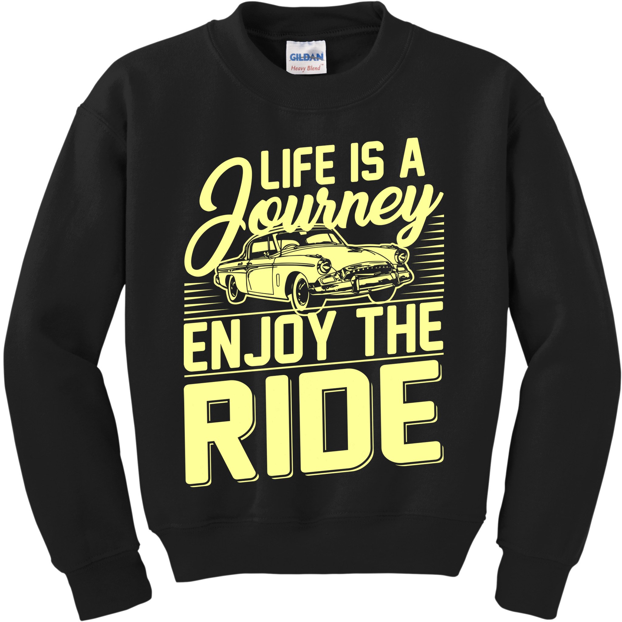 Life Is A Journey Enjoy The Ride Classic Car Kids Sweatshirt