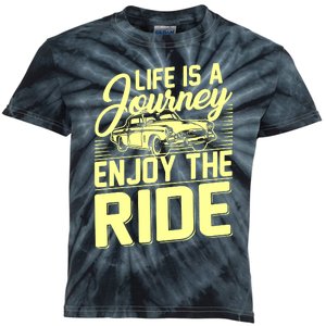 Life Is A Journey Enjoy The Ride Classic Car Kids Tie-Dye T-Shirt