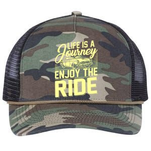 Life Is A Journey Enjoy The Ride Classic Car Retro Rope Trucker Hat Cap