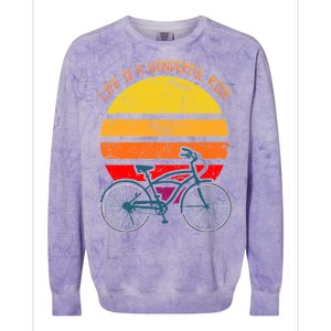 Life Is A Wonderful Ride Colorblast Crewneck Sweatshirt