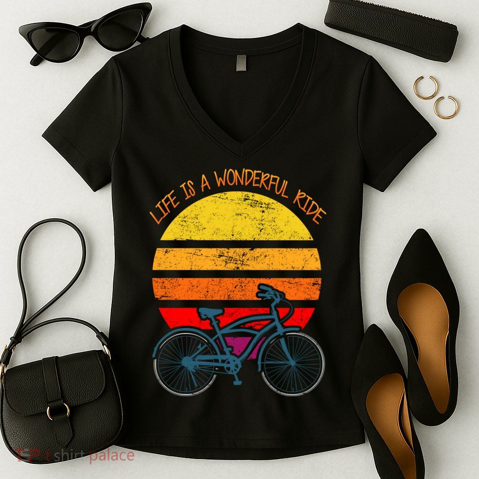 Life Is A Wonderful Ride Women's V-Neck T-Shirt