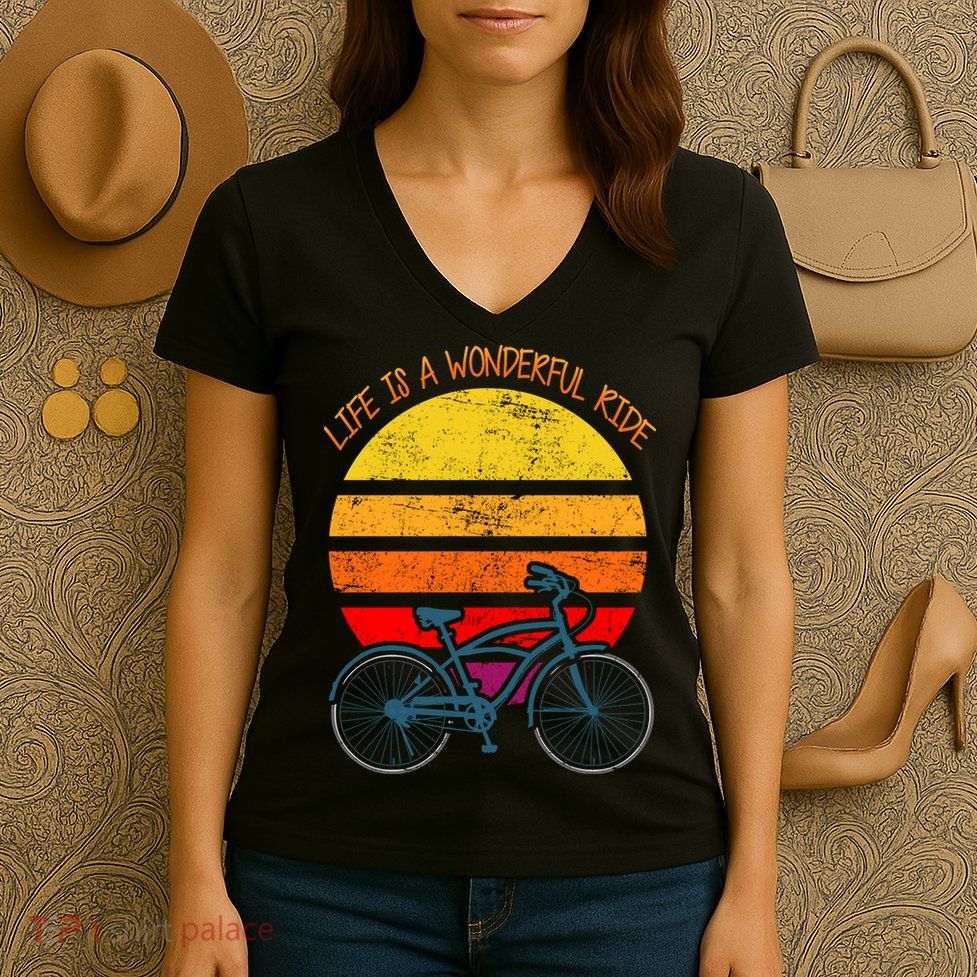 Life Is A Wonderful Ride Women's V-Neck T-Shirt