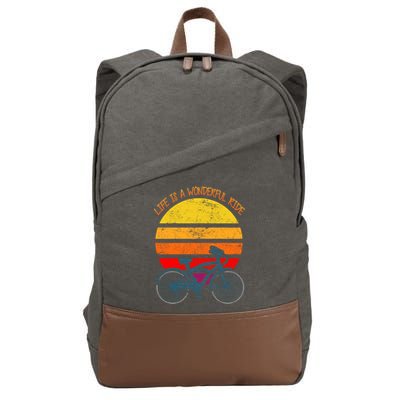 Life Is A Wonderful Ride Cotton Canvas Backpack