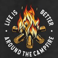 Life Is Better Around The Campfire 7 Panel Mesh Trucker Snapback Hat