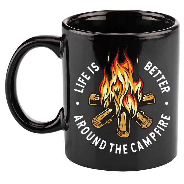 Life Is Better Around The Campfire 11oz C Handle Ceramic Mug