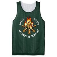 Life Is Better Around The Campfire Mesh Reversible Basketball Jersey Tank