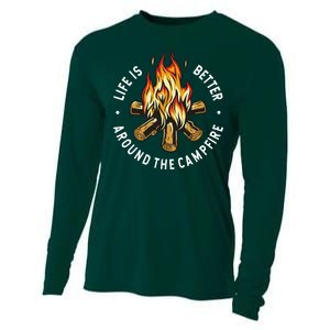 Life Is Better Around The Campfire Cooling Performance Long Sleeve Crew